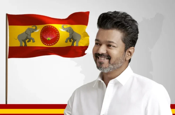 Actor Vijay addressing supporters after launching Tamilaga Vettri Kazhagam (TVK)
